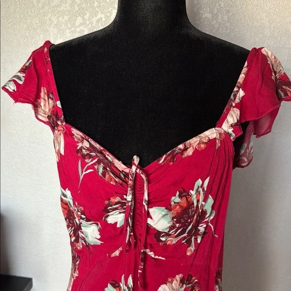 Maurices Red and White Floral Dress - Picture 3 of 7